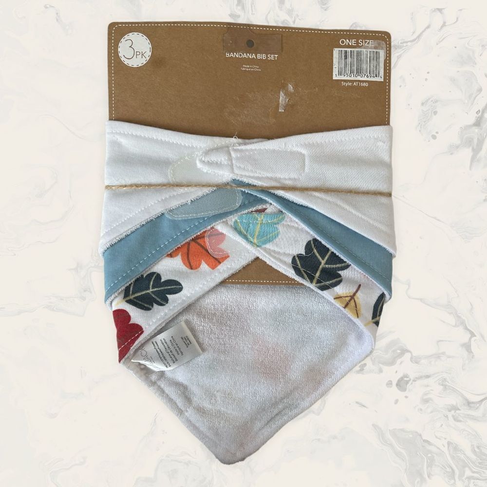 NWT Lila and Jack My First Thanksgiving Bandana Bib Bundle (2 Pack of Set 3 Piec